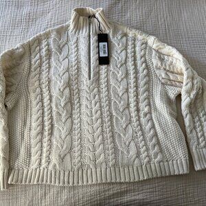 Jenni Kayne Cable Half Zip Sweater